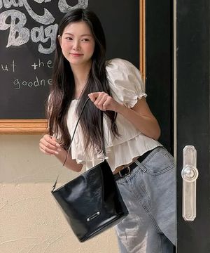 Stud Band Basket Bag_Black