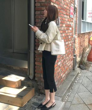 Stud Band Basket Bag_Ivory