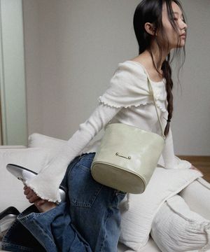 Stud Band Basket Bag_Light Khaki