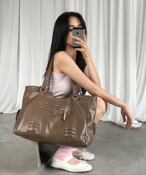 Stud Band Big Bag_Mud Brown