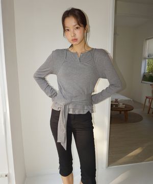 (woman) [뷔스티에 SET] 레이어 무드 가디건_Gray