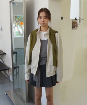 (woman) 코튼 해링턴 자켓_Ivory