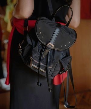 Stud Cover Point Mini Backpack_Black