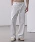 트윌 코튼 세미 와이드 팬츠 [화이트]