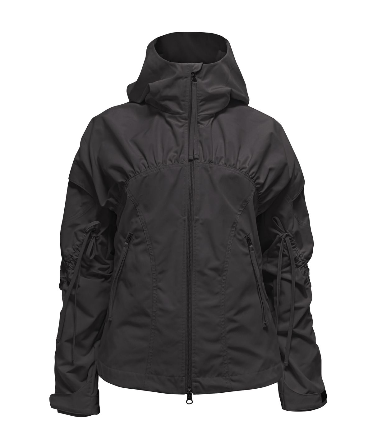 정도(JUNGDO) BIKER SHIRRING JACKET. CHARCOAL