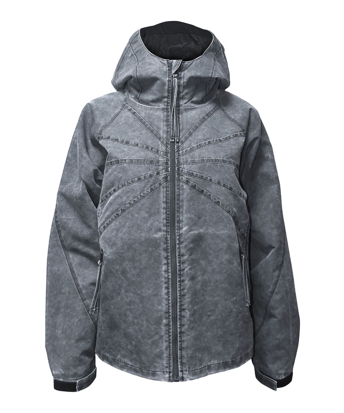 정도(JUNGDO) BLEACH LINED JACKET . DIRTY BLACK