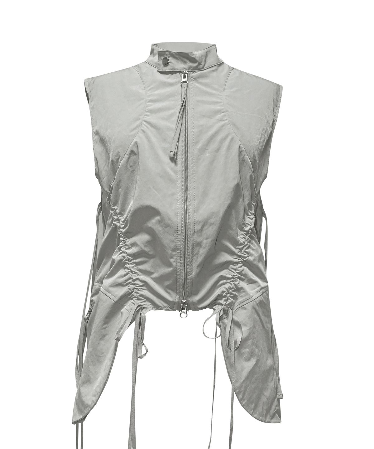 정도(JUNGDO) ROUND POCKET VEST . ASH GRAY