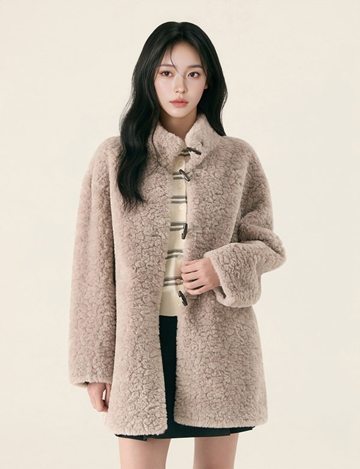 로엠(ROEM) RE 덤블 미디 코트_RMJLG11RTG