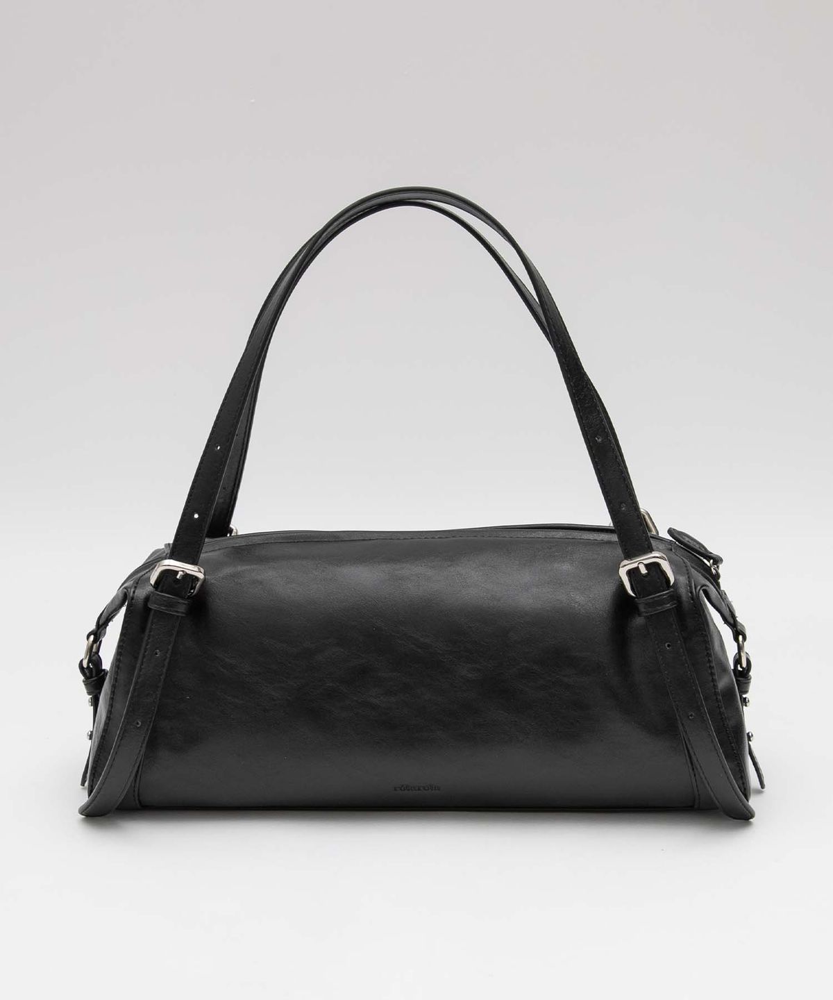 로라로라(ROLAROLA) FAUX LEATHER BUCKLE SHOULDER BAG BLACK