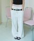 BELT SET TWO-WAY SWEAT PANTS WHITE