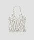 DOT HALTER SLEEVELESS TOP IVORY