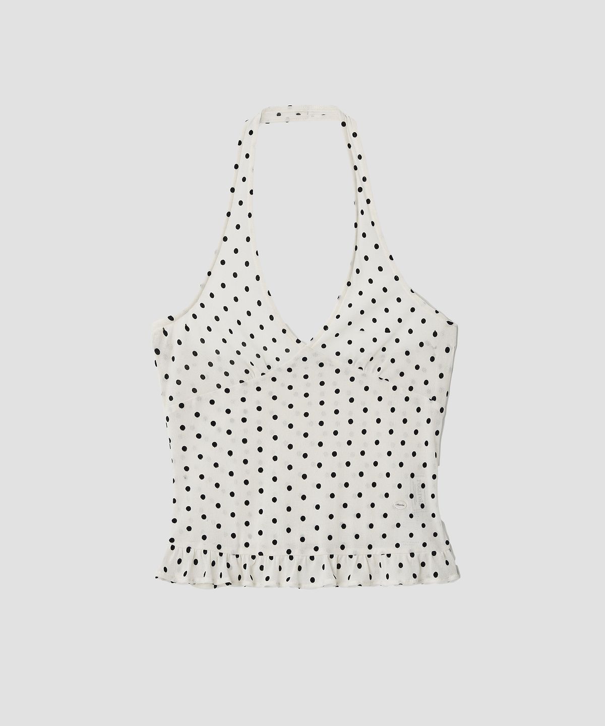 로라로라(ROLAROLA) DOT HALTER SLEEVELESS TOP IVORY