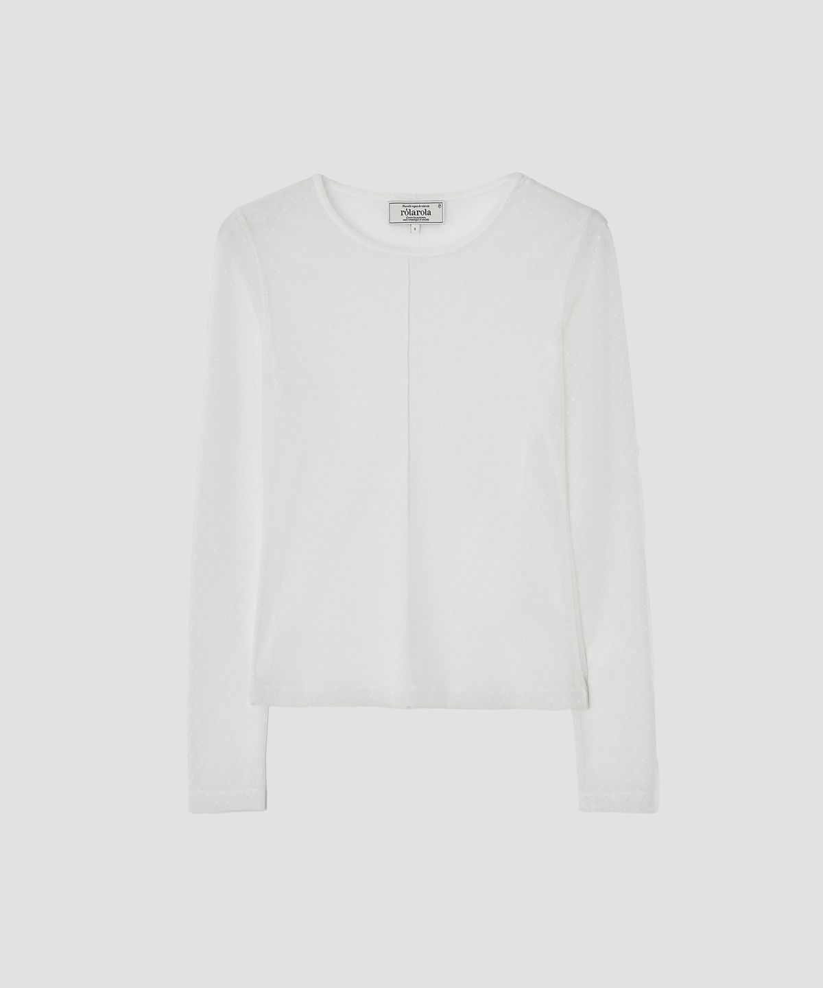 로라로라(ROLAROLA) DOT SHEER LONG SLEEVE WHITE