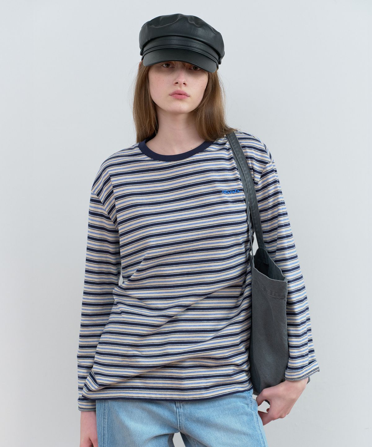 로라로라(ROLAROLA) STRIPE LONG SLEEVE T-SHIRT NV+IV