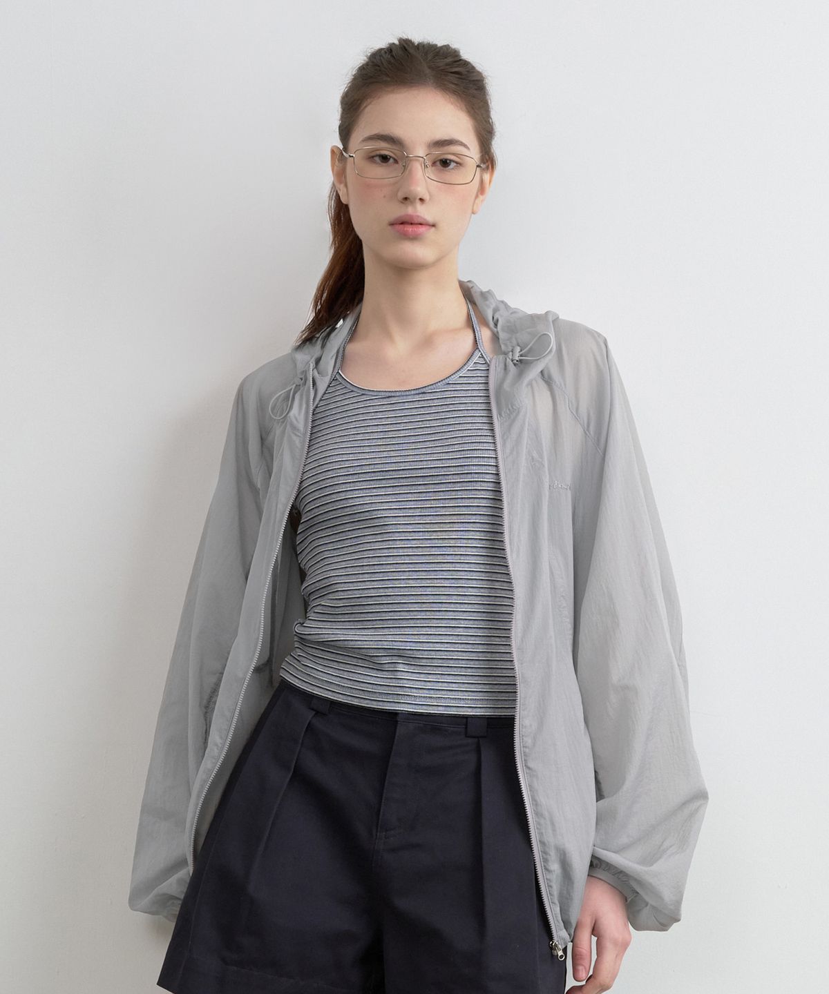 로라로라(ROLAROLA) HOODED WIND JACKET GRAY