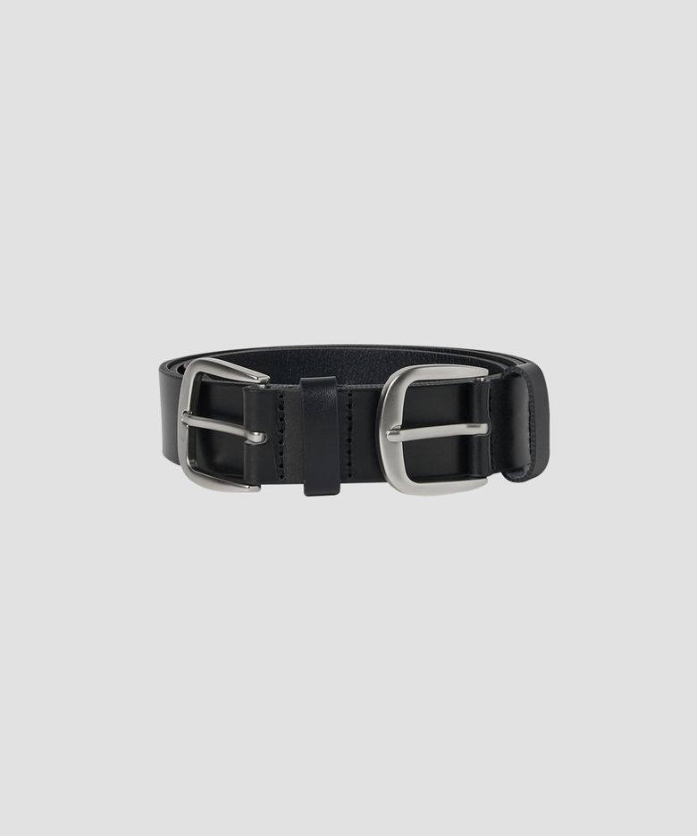 DOUBLE BUCKLE LEATHER BELT