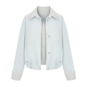 셔츠레이어드배색점퍼자켓_I6A-CJK007