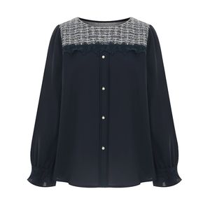 체크배색진주장식블라우스_I6A-CBL013