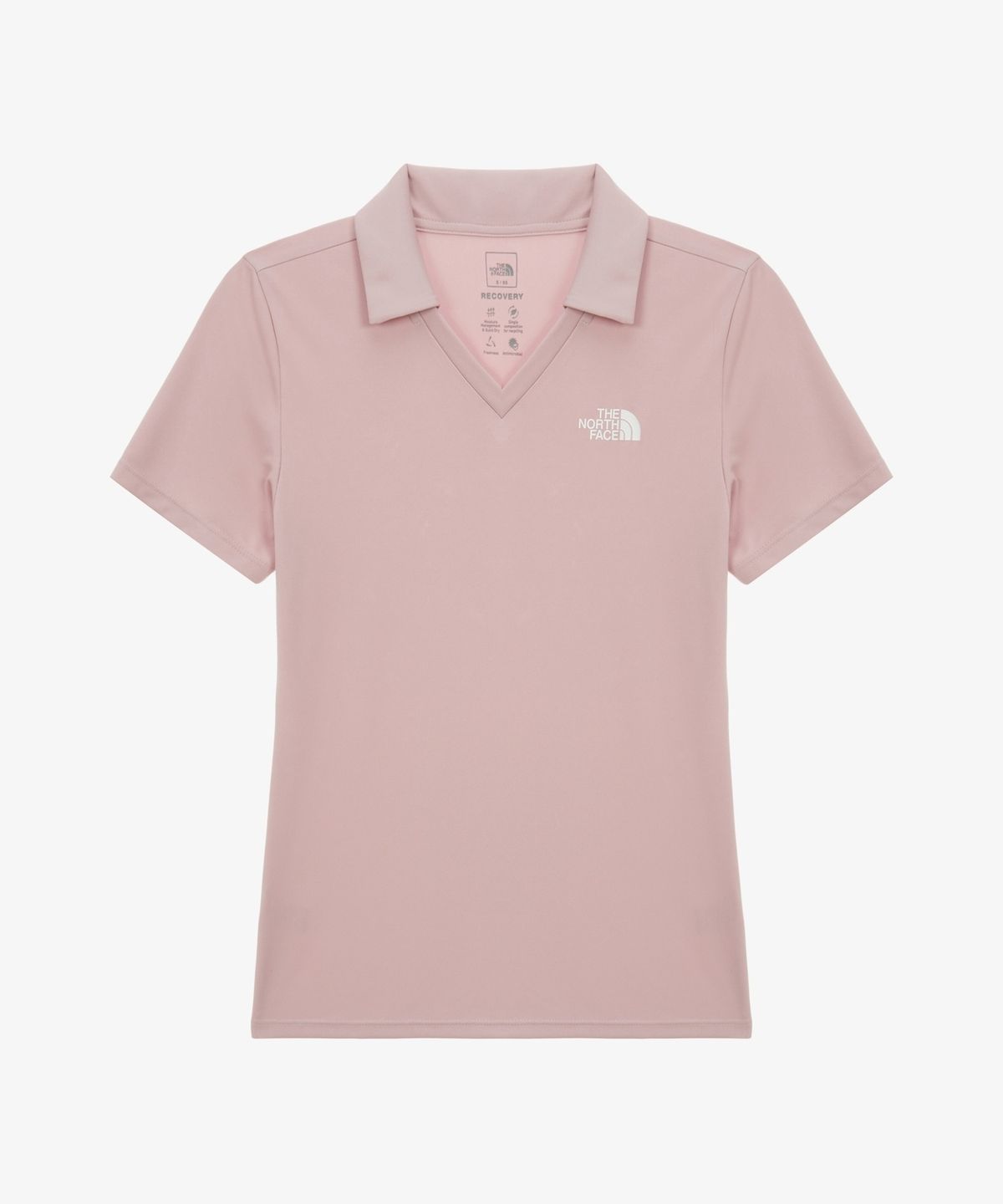 노스페이스(THE NORTH FACE) NT7PS35B 여성 리커버리 반팔 폴로 PALE PINK