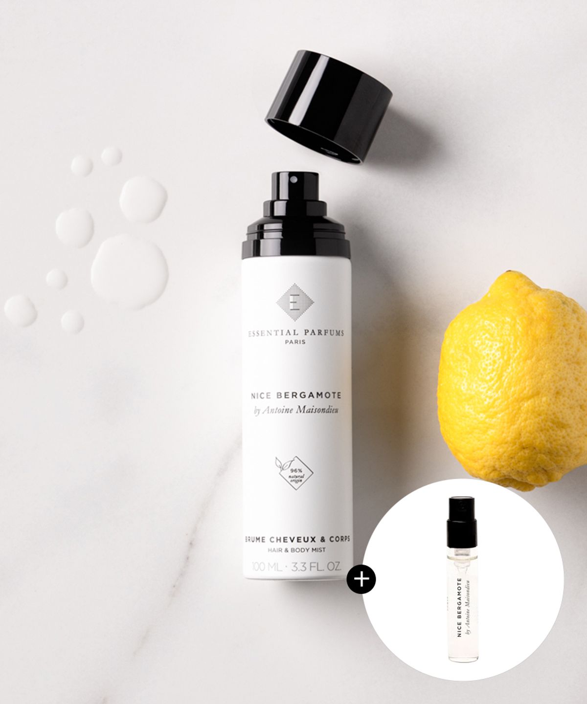 에센셜 퍼퓸(ESSENTIAL PARFUMS) 나이스 베르가못 바이 앙투완 메종디유 헤어 앤 바디 미스트 100ml [증정] 랜덤 바이알 1종 (2ml)