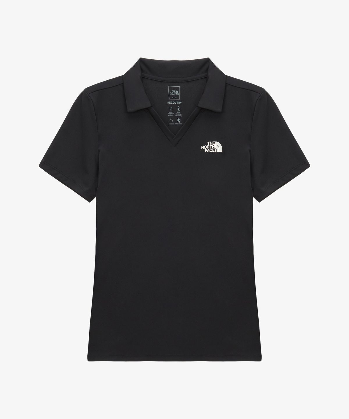 노스페이스(THE NORTH FACE) NT7PS35A 여성 리커버리 반팔 폴로 BLACK