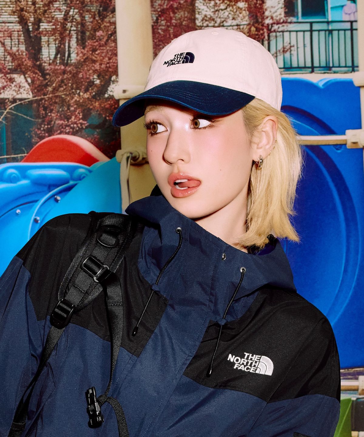 노스페이스(THE NORTH FACE) NE3CS00N 화이트라벨 로고 볼 캡 IVORY