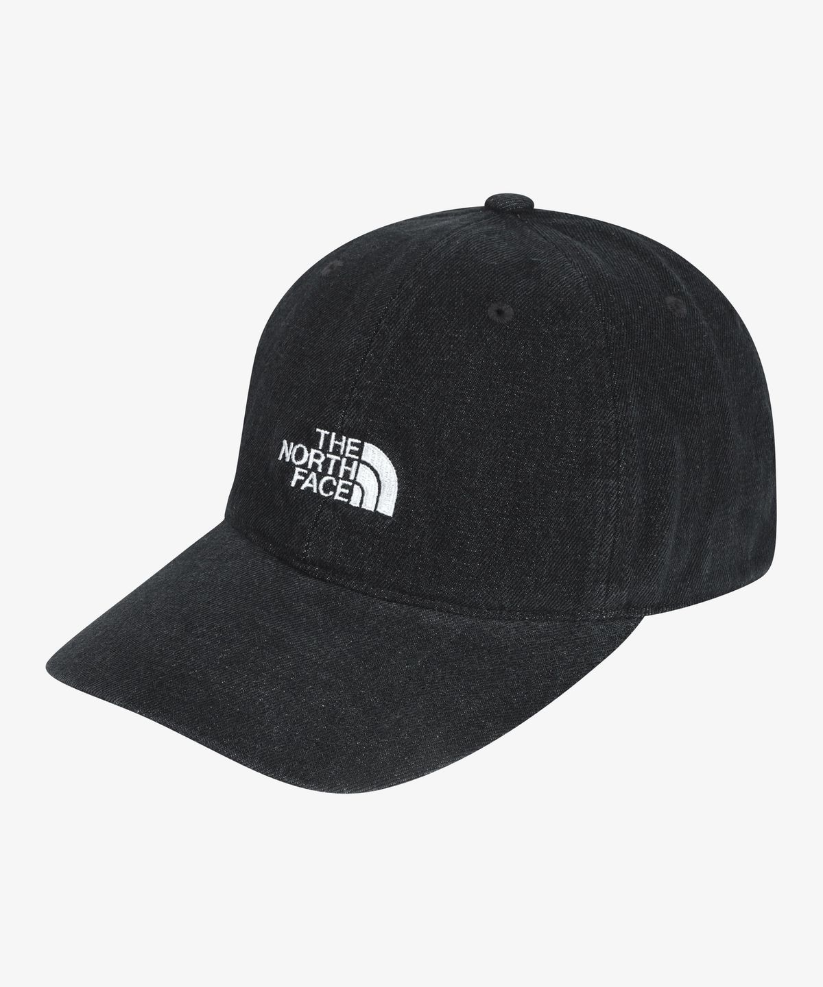 노스페이스(THE NORTH FACE) NE3CS00O 화이트라벨 로고 볼 캡 데님 JET BLACK