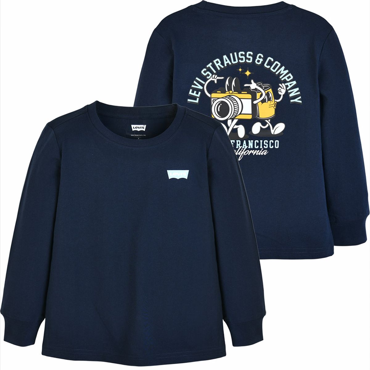 리바이스 키즈(LEVIS KIDS) LVC SHOT 카메라 긴팔티 (주니어) 네이비