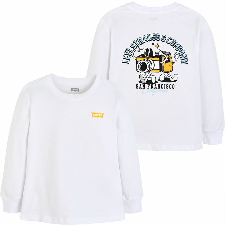 LVC SHOT 카메라 긴팔티 (주니어) 화이트