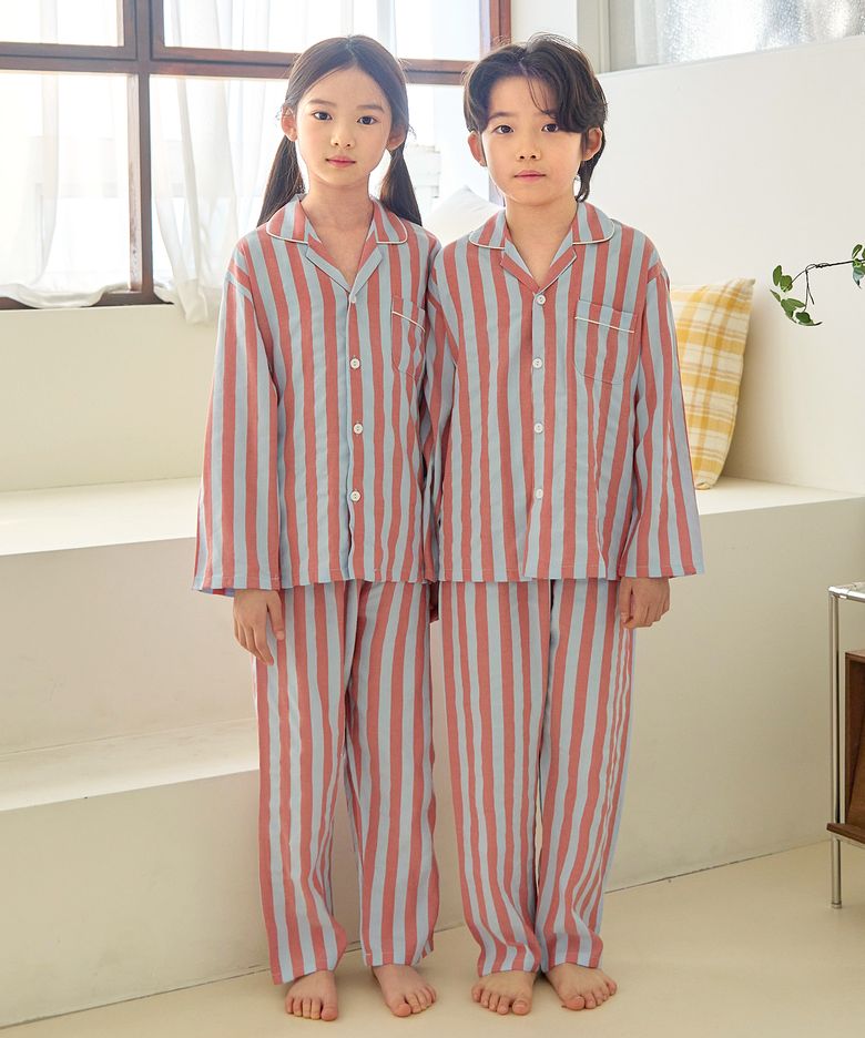 148 스카이블 긴소매 파자마세트