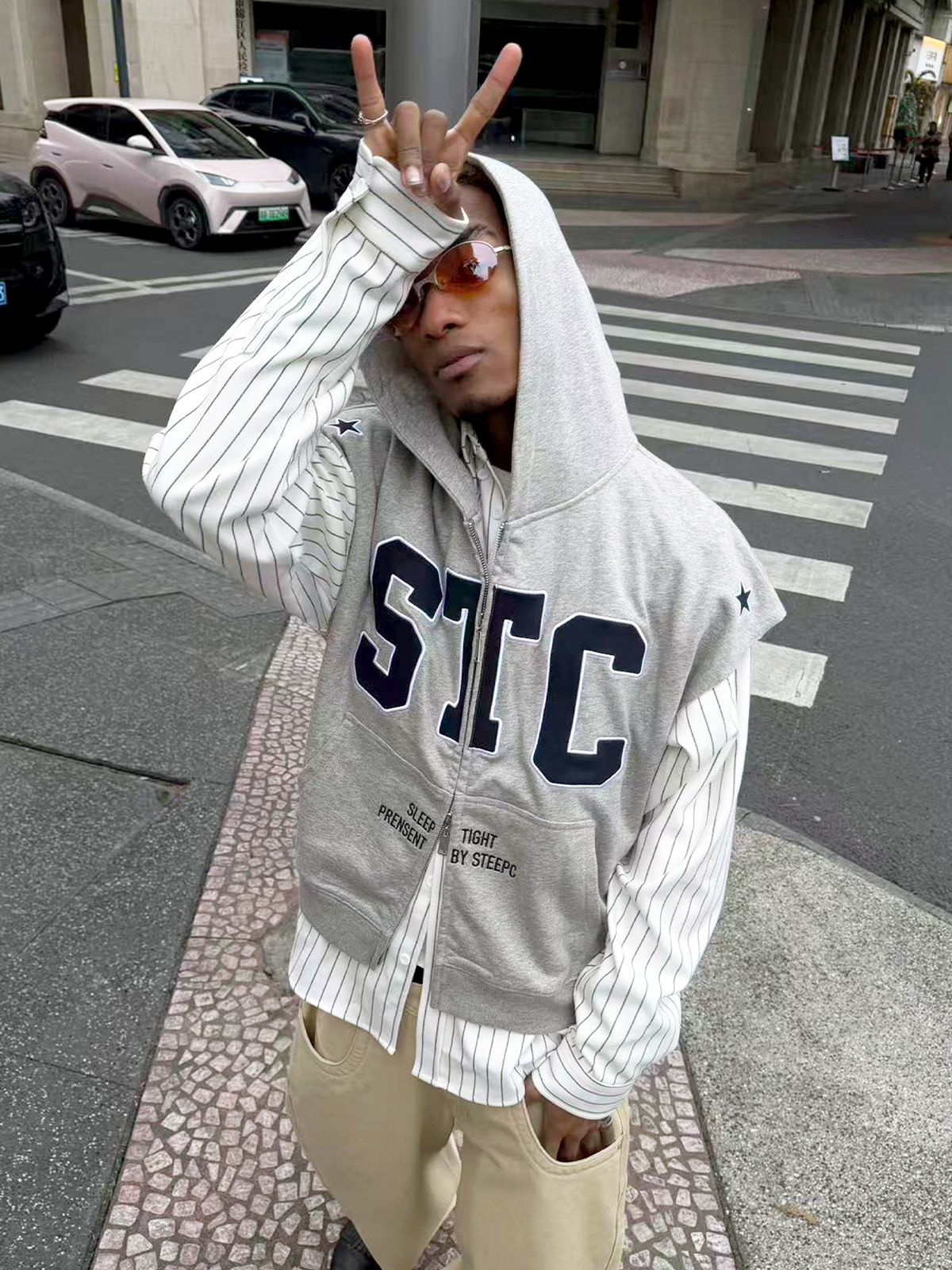 스팁(STEEPC) STC*코튼 후드 베스트