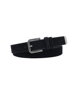 Object Square Tip Suede Belt (Black)
