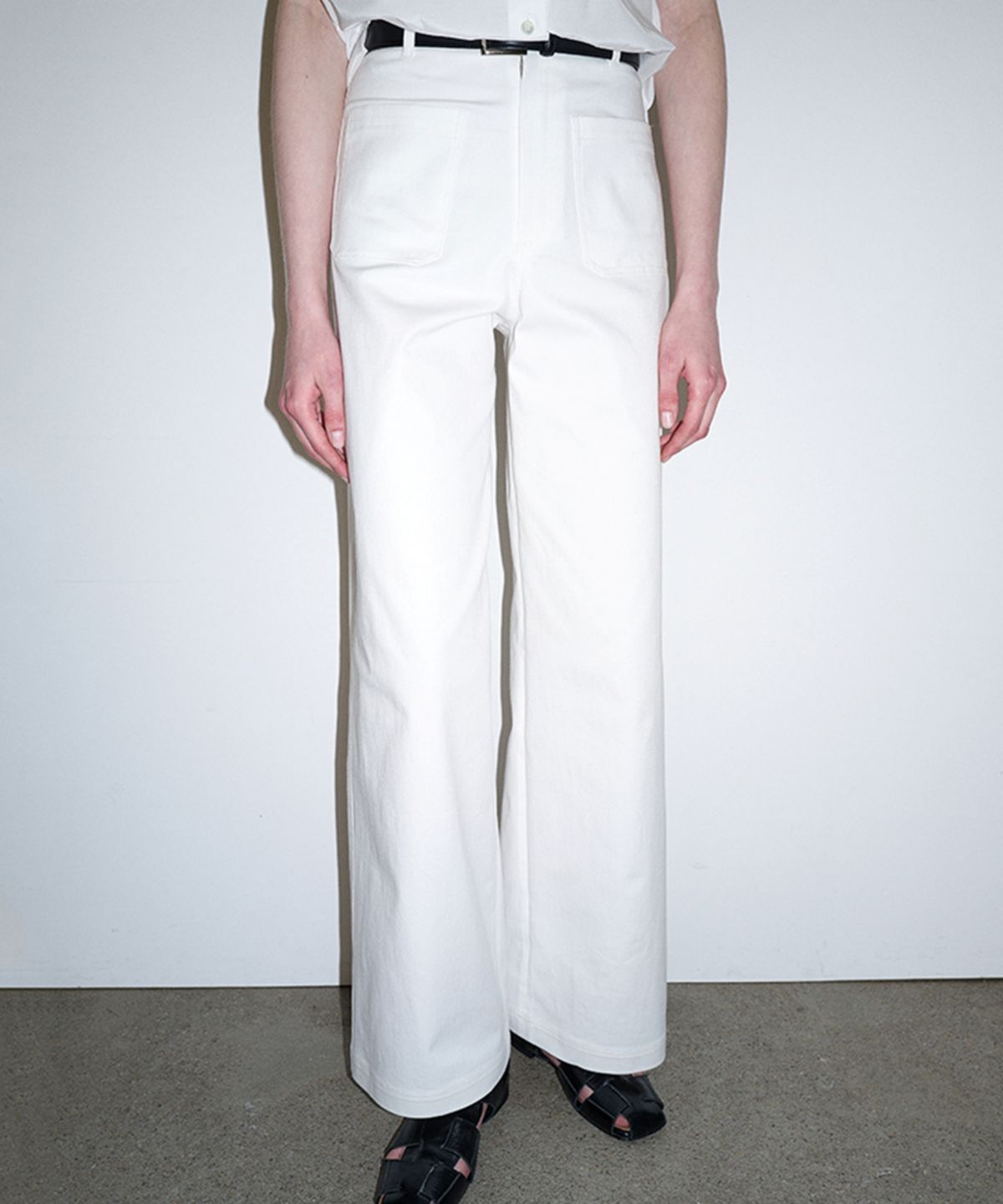 더룸(THELOOM) F.POCKET DENIM TROUSERS_WHITE