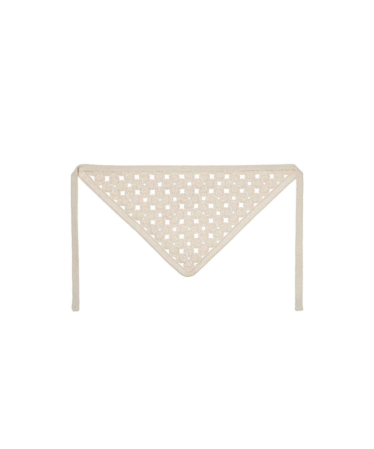 솔티페블(SALTY PEBBLE) HANDMADE CROCHET KNIT SCARF [IVORY]