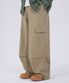 워싱 포켓 파라슈트 카고팬츠 베이지