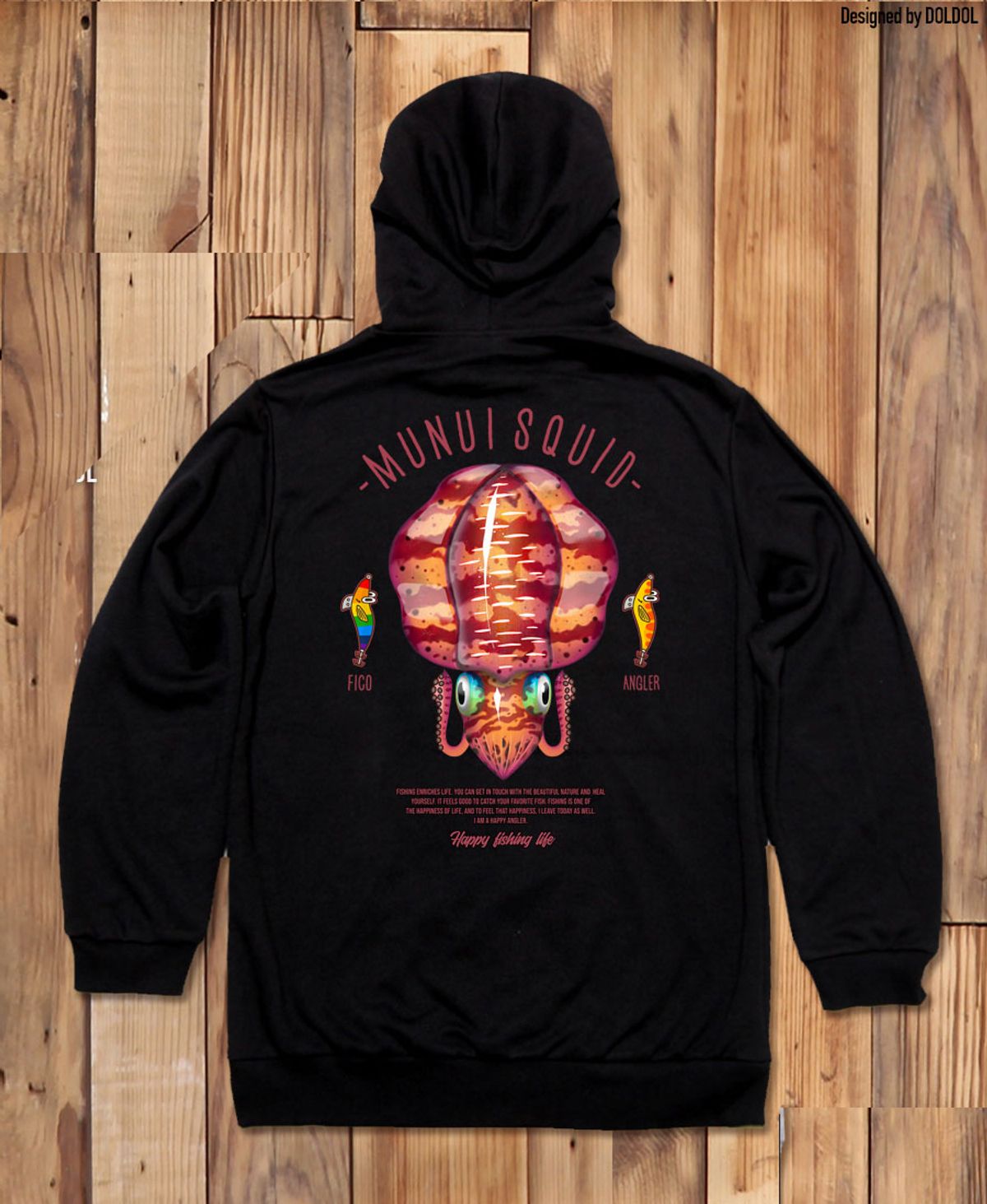 돌돌(DOLDOL) FICO-HOODY-291 익스트림 낚시 브랜드 피코앵글러 무늬오징어 후드티