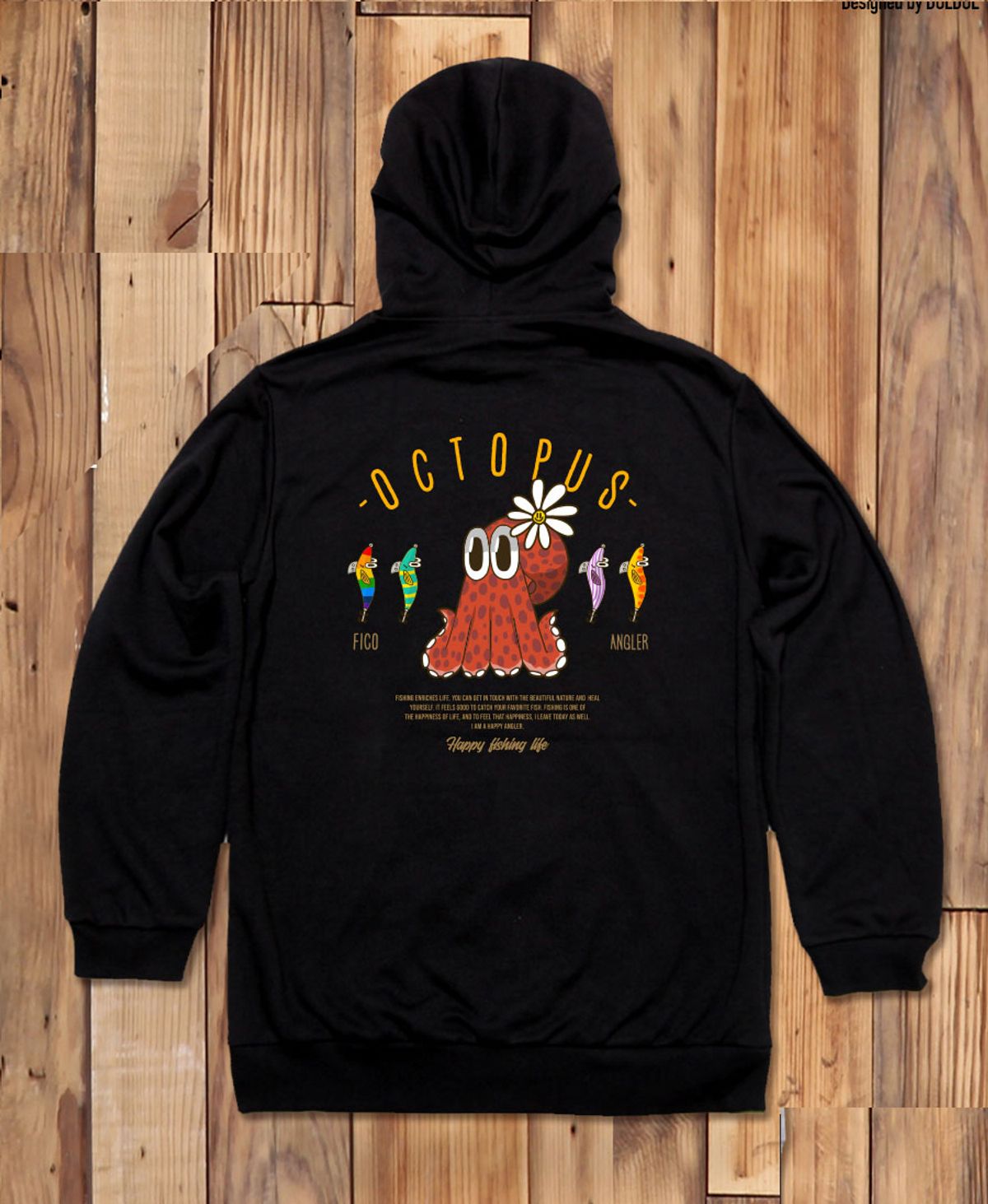 돌돌(DOLDOL) FICO-HOODY-292 익스트림 낚시 브랜드 피코앵글러 문어 후드티
