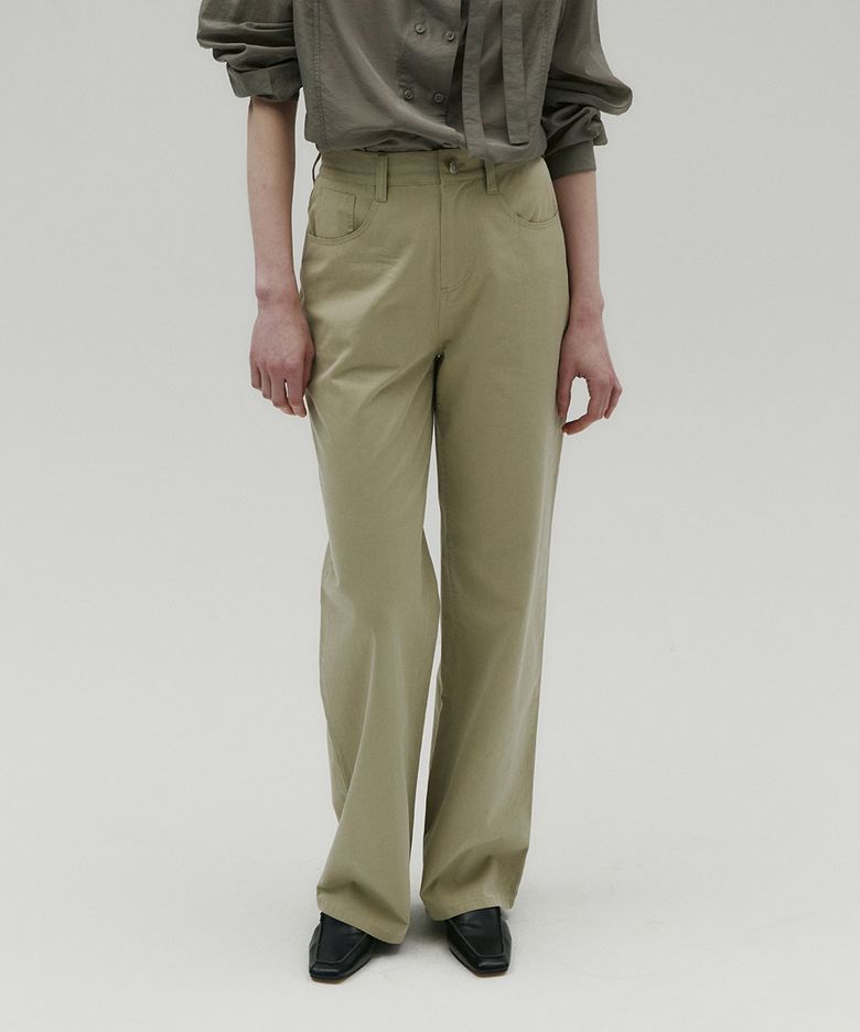VINTAGE WASHED COTTON PANTS [BEIGE]
