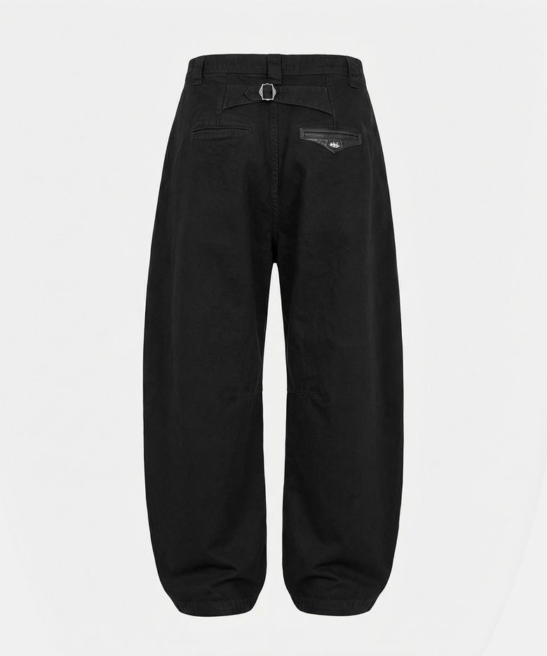 Mystic Formal Curved Chino Pants - Black