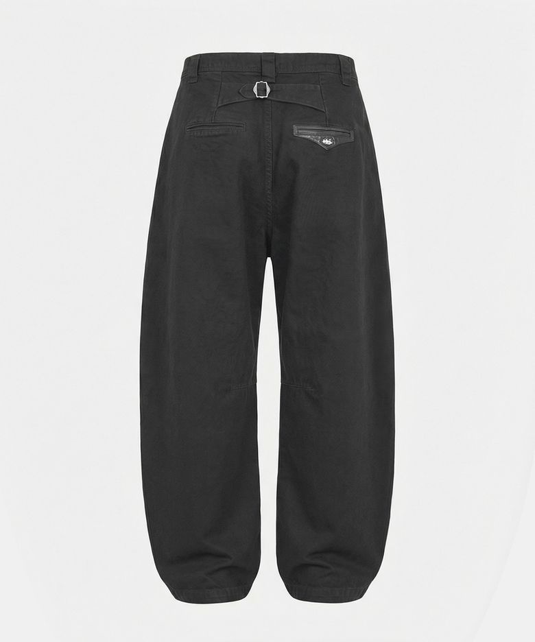 Mystic Formal Curved Chino Pants - Charcoal