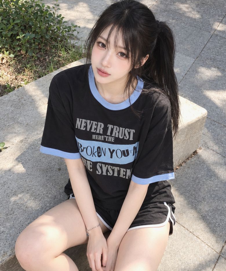 Broken Ringer T-Shirt Black