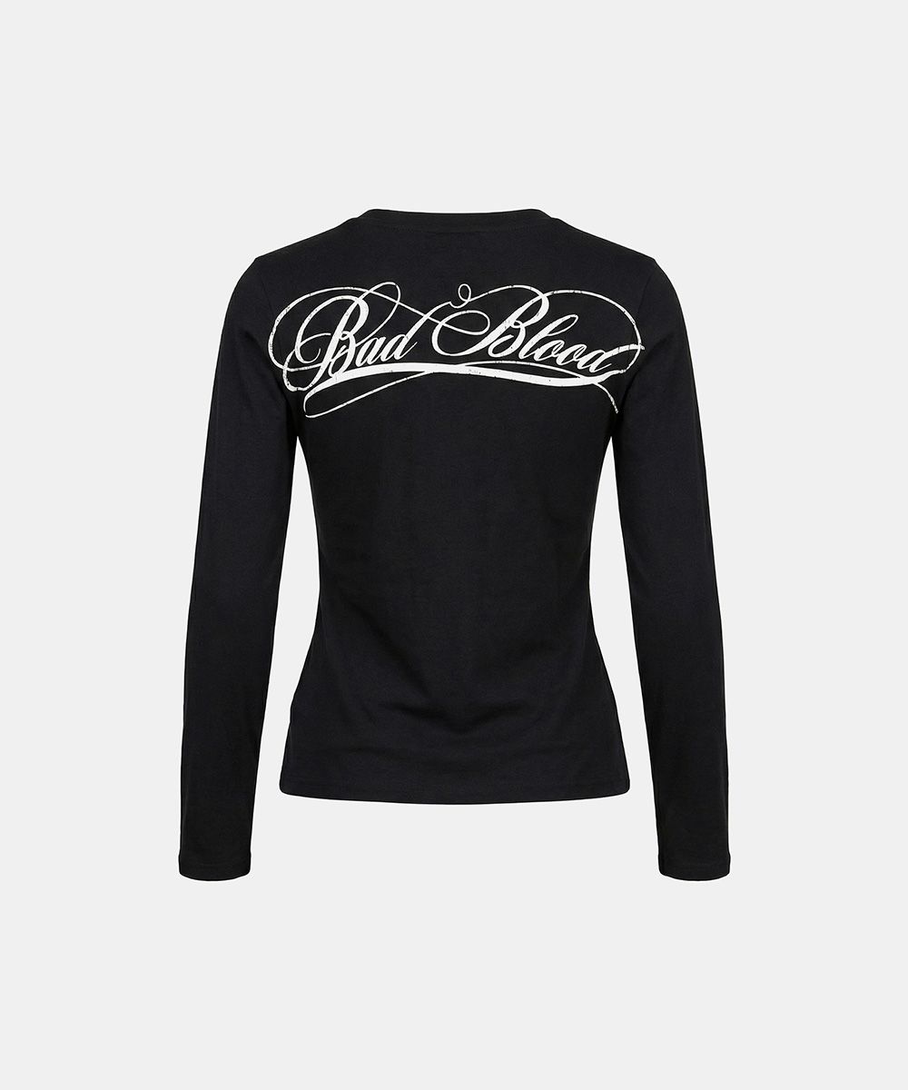 BADBLOOD ロングスリーブシャツ 91 MUSINSA | BADBLOOD Dark Classic Logo Fitted Long Sleeve T-Shirt