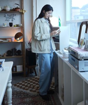 워시드 트윌 자켓 Light Beige