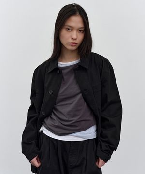 워시드 트윌 자켓 Black