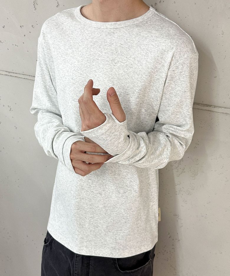 Loop Overlayer Long sleeve (Melange White)