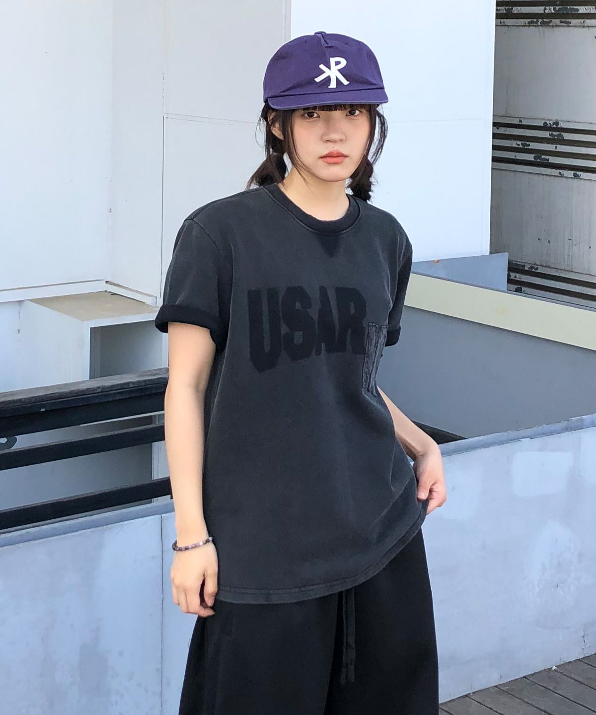 기철(KICHUL) Faded Army T-shirt (Washed Black)