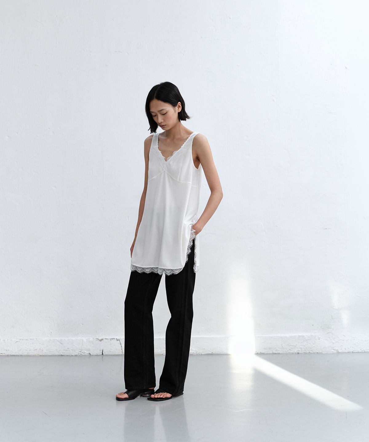 로우타이드(LOW TIDE) LACE LAYERED ONEPIECE [WHITE]