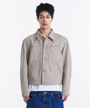 Pioneer Cotton Trucker Jacket (Beige)