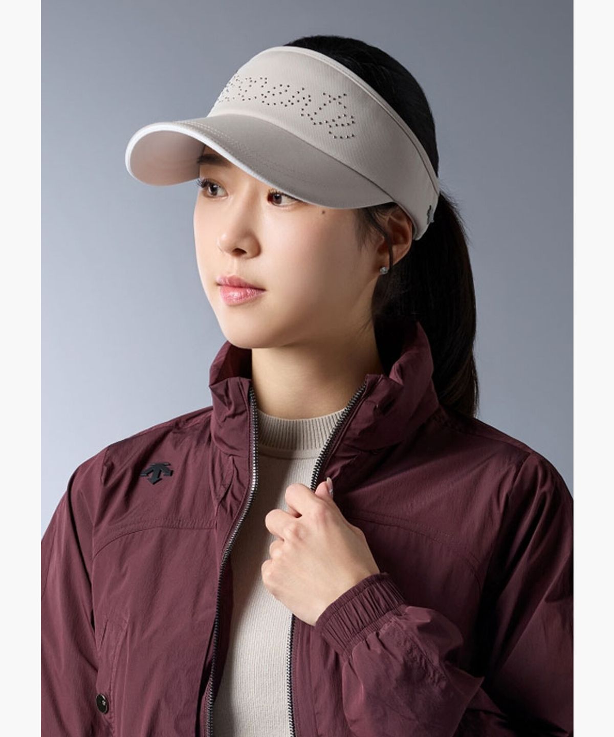데상트 골프(DESCENTE GOLF) 여성 샤이니 포인트 선바이저  DR12WFSV13