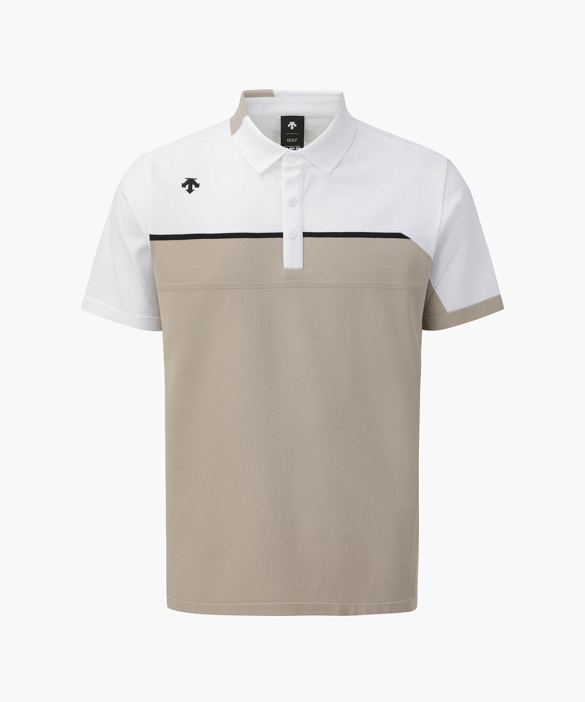 데상트 골프(DESCENTE GOLF) 남성 하이브리드 컬러블록 반팔 티셔츠  DR22MFKP4X